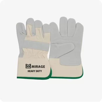 cow split leather palm gloves