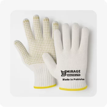 Dotted Cotton Grip Gloves – 100% Seamless Knit for Maximum Dexterity