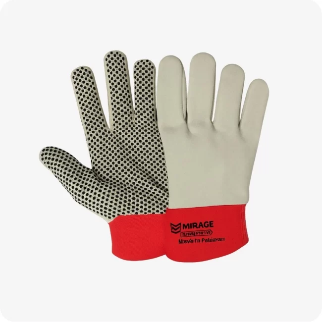 polka dot cotton drill gloves